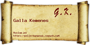 Galla Kemenes névjegykártya